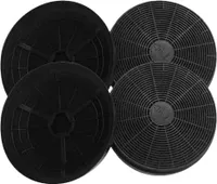 AllSpares Aktivkohlefilter (4 St.) für Dunstabzugshauben geeignet für Bomann KF561, PKM CF110 und Respekta MIZ0023 (Ø175 mm)