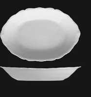 Brotkorb 36 cm, weißes Porzellan, Verona, G. Benedikt