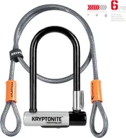 Kryptonite Kryptolok Mini-7 W/Flex 82x178mm Silver/Black Schloss-Stahlkabel