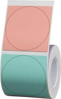 Niimbot Thermoetiketten, 41x41 mm, 1 x Rolle mit 175 Stück, bunt, Rund