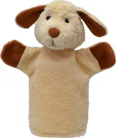 Handpuppe Hund Sprechend 25 cm Beige, 20398A