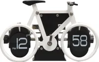 INF Retro model roweru cyfrowy automatyczny zegar z klapką Biały