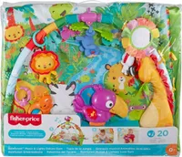 Fisher-Price Rainforest Erlebnisdecke mit Musik und Lichtern, Spieldecke mit Lichtern, Musik und bunten Charakteren, Babyspielzeug ab der Geburt