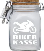 Spardose Geld Geschenk Ideen Biker Kasse Transparent Größe L 1 Liter