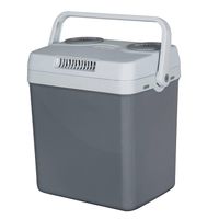 WOLTU Chladiaci box, prenosná mini chladnička, 19-litrový izolovaný box na udržiavanie tepla, chladenie do auta, na kempovanie, cestovanie, rybárčenie - DC 12V a AC 220V, sivá