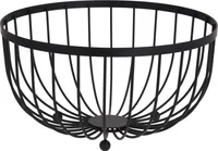 Obstschale Koopman Black Style, Metall, 25x13 cm, schwarz