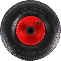 Benson Tools Ersatzrad für Schubkarren, Stahlrim, Reifengröße 3.00-4, passend für Achse Ø 20x130 mm – Ideal für Garten & Baustellen, wetterbeständig, leicht zu montieren.