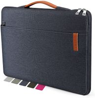 sølmo Design Laptoptasche 15,6" - Stoßfeste Notebooktasche geeignet für 15,6 Zoll Laptop/Tablets - Dark Blue/Cognac