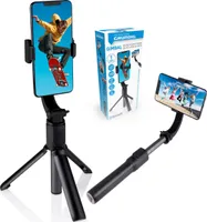 Grundig Selfie Stick mit Stabilisator – Handy Stativ mit Fernbedienung Selfiestick mit Stativ – Stativ für Smartphone Horizontal oder Vertikal – Selfie Stick Bluetooth - Schwarz