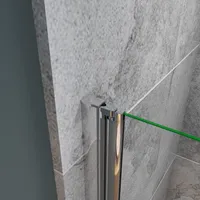 76X185cm Scharniertür mit 6mm NANO-GLAS Duschkabine Duschabtrennung Dusche Duschwand Eckeinstieg Falttüren Duschtür