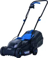 Scheppach Akku-Rasenmäher BC-MP320-X | 32 cm Schnittbreite | 4-stufige Schnitthöhenverstellung | 250 - 300 m2 | 20V IXES | Brushless Motor | 30L