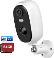 COOAU 2K Überwachungskamera Aussen WLAN IP Kamera mit Farbiger Nachsicht, Zwei-Wege-Audio, 64GB