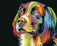 Zuty - Malen nach Zahlen - HUND, 40x50 cm, ohne Keilrahmen