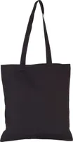 Kimood Shopper Bag Baumwolle Schultertasche Einkaufstasche Tasche, Größe:U, Farbe:Schwarz