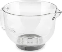 Klarstein Bella Glass Bowl - Glasschüssel, Rührschüssel, Zubehör für Bella 2G Küchenmaschinen, 2.5 Liter, bruchresistent, eingeprägte Skalen in Litern und Millilitern, 24 x 17 x 30 cm (BxHxT)