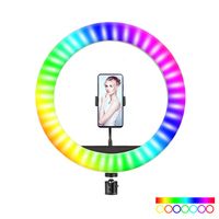 RGB LED Selfie rundes Licht USB RingLight mit Telefonclip Fotobeleuchtung Telefonfotografie Video Makeup Lampe