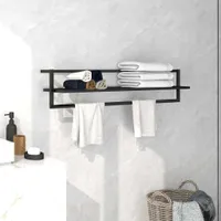 vidaXL Držák ručníků Black 95x25x22 cm Žehlička