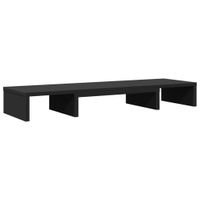 vidaXL Monitorständer Verstellbar Schwarz 80x24x10,5 cm Holzwerkstoff