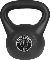 Gorilla Sports kettlebell činka, plast, černá, 10 kg