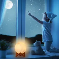 relaxačná mesačná lampa 3D stolová lampa biela