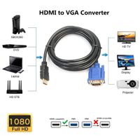 HDMI zu VGA HD Männlich Hight Qualität Adapter Kabel 1080P D-Sub-Stecker 1,8M