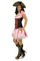 Kostüm Piratin rosa braun Größe: 42