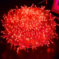 30M 300LEDs, 8 Lichtmodi, IP44 Wasserdichte LED Weihnachten Lichterkette, Außen Garten Streifen Licht, Innendeko Licht, Party Beleuchtung, Rot