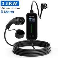 16A 3.5kW Ładowarka Typ 2 Schuko Regulowany kabel do ładowania pojazdów elektrycznych 1-fazowy 6M 240V