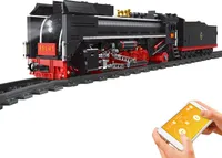 1552 Stück Bauklötze Eisenbahnbau-Serie Fernsteuerung Dampflokomotive Modellbausatz Spielzeug Mould King-12003