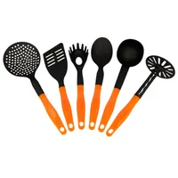 Küchenhelfer - Küchenbesteck Set 6 tlg.  in schwarz - orange