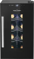 ProfiCook® Weinkühlschrank für 8 Flaschen, Getränkekühlschrank mit UV-beständiger Glastür, mit LED-Beleuchtung u. 4 Lagerebenen davon 3 herausnehmbar, Bereich: 11-18°C, 23L - PC-WK 1232