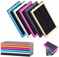 Solární Powerbanka 20000Mah S Baterkou 2X Usb Led Vodotěsná 6 Barev