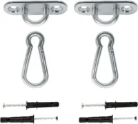 MAMOI® Deckenhaken schwerlast, Karabiner für schaukel, Schaukelhaken betondecke, Schwerlasthaken decke und holz, Deckenhacken für hängesessel, Hängematten aufhängung zubehör, Haken befestigung