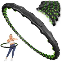 Hop-Sport Hula Hoop Reifen Erwachsene mit 64 Massage Noppen - Hoola Hoop zum Abnehmen, 8 verstellbare Teile, 98cm Durchmesser