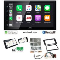 JVC KW-M560BT 2-DIN Autoradio Apple CarPlay Android Auto Bluetooth Touchscreen mit Einbauset für Toyota Avensis 2003-2009