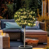 esotec Solar Cluster-Lichterkette mit 200 micro LEDs Draht wetterfest 102581