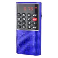L-328 FM Radio Multifunktional wiederaufladbar tragbarer USB TF MP3 Player Handheld-Lautsprecher für Outdoor-Blau