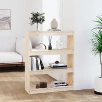 vidaXL Bücherregal/Raumteiler 80x30x103,5 cm Massivholz Kiefer