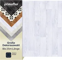 Primaflor PVC TURIN - Eiche Weiß 090S - 2,00m x 10,00m - Meterware - Vinyl-Boden in Holzoptik für Küche, Wohn- und Badezimmer, Hochwertige Auslegware, Anti-Rutsch Oberfläche