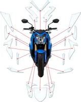 Lackschutzfolie Steinschlagschutz passend für Suzuki GSX-S1000 (2015-C)