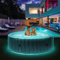 Miweba MSpa aufblasbarer Whirlpool Comfort Starry C-ST061 - LED Beleuchtung - 6 Personen - 204 cm - Anti-Frost-System, UV-C-Wasserentkeimung