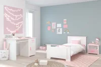 Kinderzimmer Parisot "Biotiful" Jugendzimmer Set 3-teilig in weiß und rosa