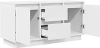 vidaXL Szafka pod telewizor z oświetleniem LED biała 100x41x50 cm
