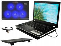 Laptop Kühler Ständer 12-17” Auflage 5 LED Lüfter Einstellbar USB-Stromversorgung 5721