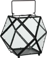 Mica Decorations Lois Laterne - L30 x B30 x H24 cm - Metall - Schwarz