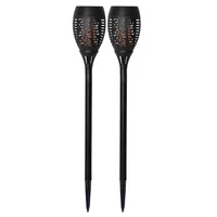 LED Solarleuchte Fackel Flame imitiert Feuer Dämmerungssensor 2er Set 480-09