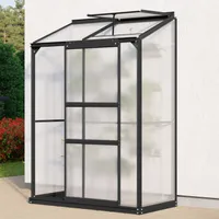 Vitavia Anlehn-Gewächshaus "Styx 900" schwarz 0,9 m² 4 mm HKP