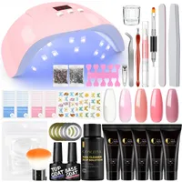 COSCELIA Schnell Aufbau Gel Nagelset 5 Farben Nagel Verlängerung Starterset für Nagel Design -Nagelverlängerung uv Gel Set Quick Extension Building  muttertagsgeschenk