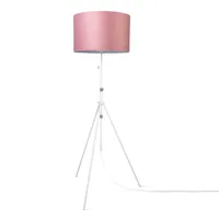 Pendelleuchte Stehleuchte Dreibein Wohnzimmer Lampenschirm Velours Unifarben E27