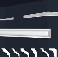 MARBET DESIGN Stuckleisten XPS Styropor weiß - Wandleisten Flachprofil Zierleisten E-Leisten - (40 Meter / 20 Leisten E-27)